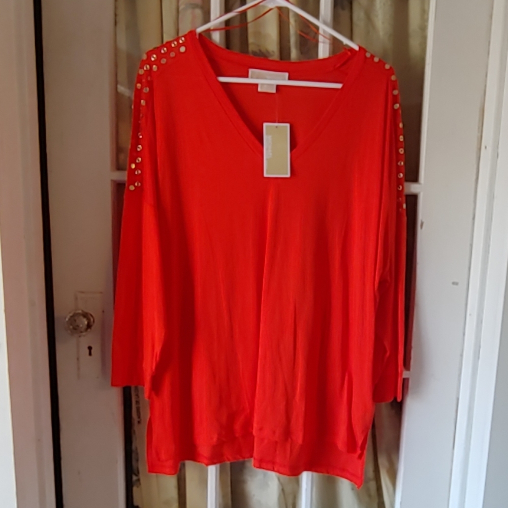 Orange Michael Kors top